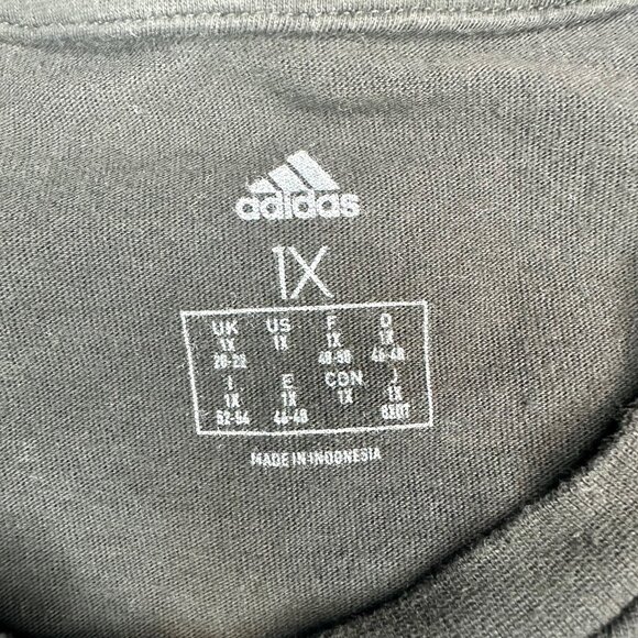 Adidas Essentials Logo Black Boxy Cotton T-Shirt - 1X - Picture 4 of 9